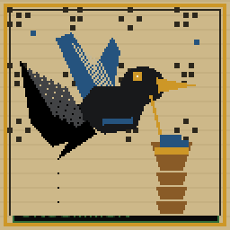 Cash Delivery Bird pixel art