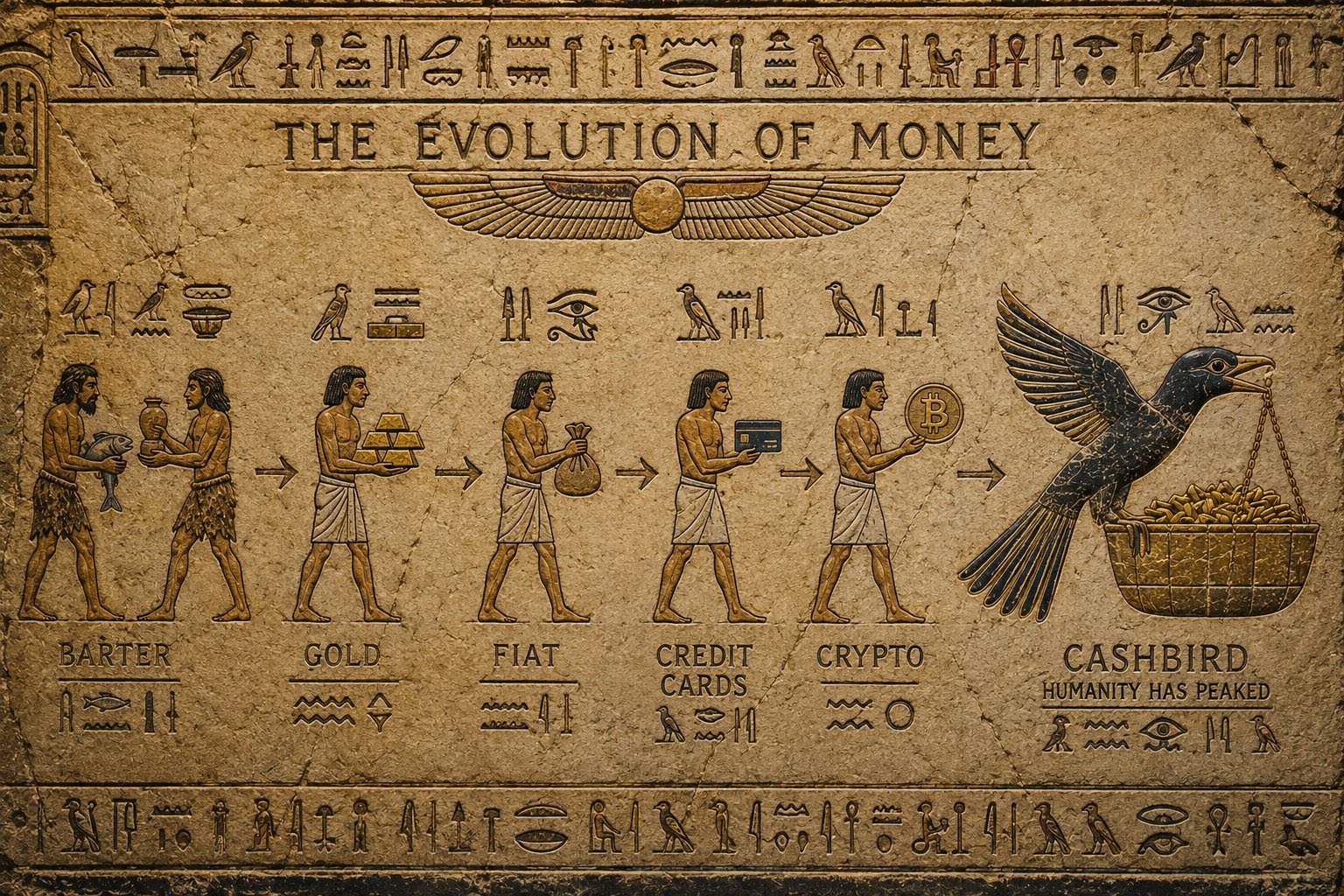 The Evolution of Money — Cash Delivery Bird